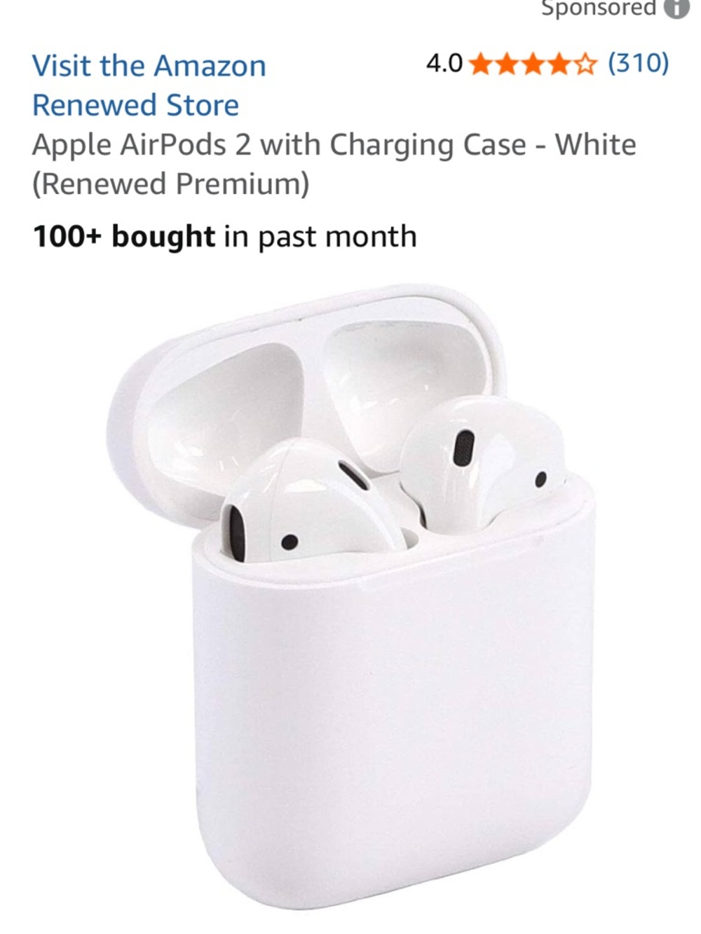 Apple Wireless Earbuds with Charging Case - White